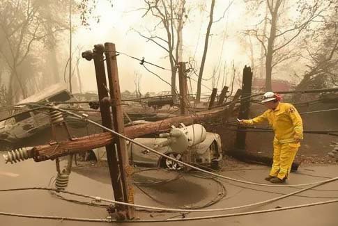 電力線老化引發火災 加州太平洋煤氣電力請求破產